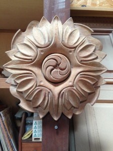 Hand carved rosette   